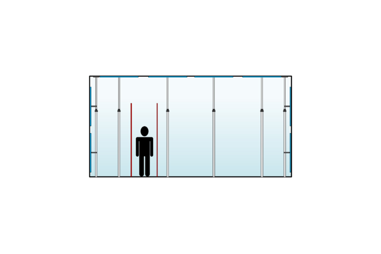 ZipWall-Einsteiger-Paket 3 - für Abtrennungen bis 6.0 x 3.0 m, mit Dichtschienen.