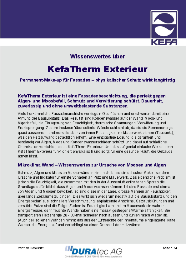 Wissenswertes KefaTherm Exterieur