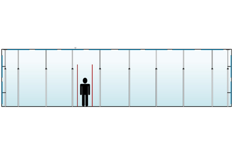 ZipWall Profi-Paket 3 - für Abtrennungen bis 12.0 x 3.6 m, mit Dichtschienen.