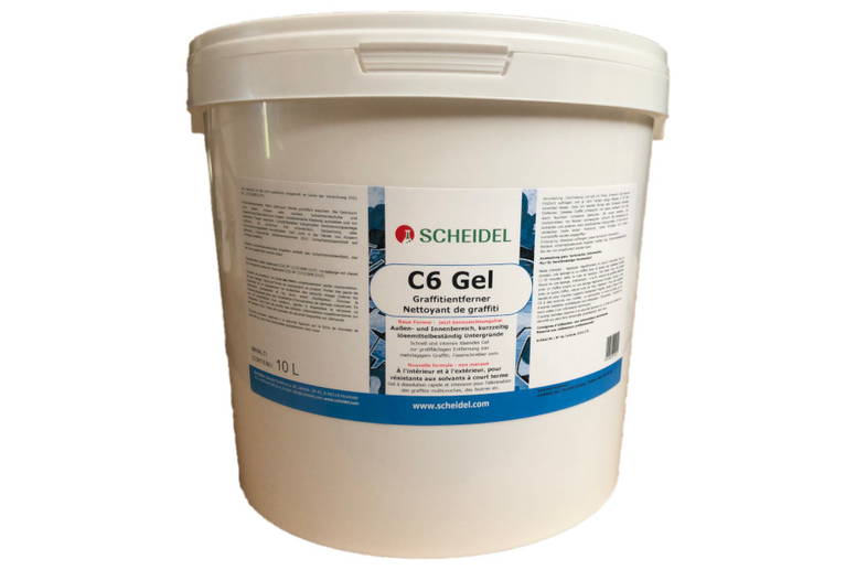 Scheidel C6 Gel - nettoyant de graffiti Scheidel C6 Gel nettoyant de graffiti - pour l'enlèvement sur les supports lisses résistants aux solvants pour une courte durée