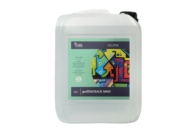 Intelligent Fluids graffitiCRACK MM3 Gel graffitiCRACK MM3 Gel - gelartiger Graffitientferner zur Beseitigung von Sprühlacken und Markern, neuartiges 2-Stufen-Wirksystem