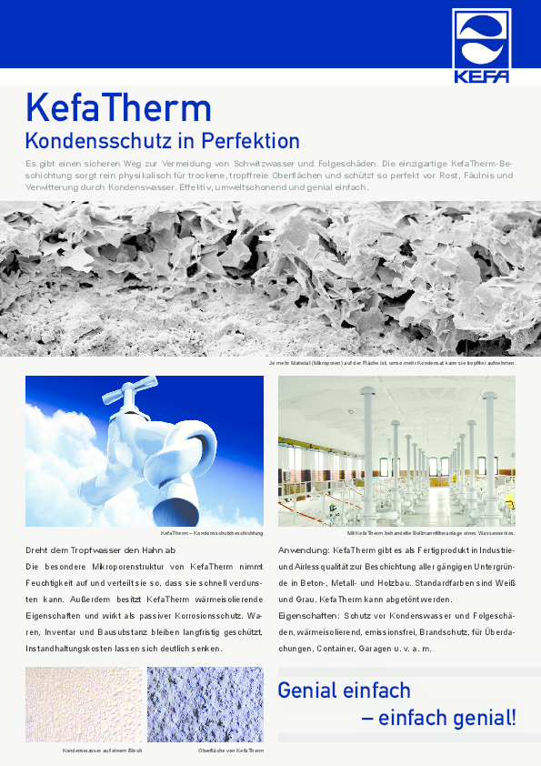 Produktflyer KefaTherm