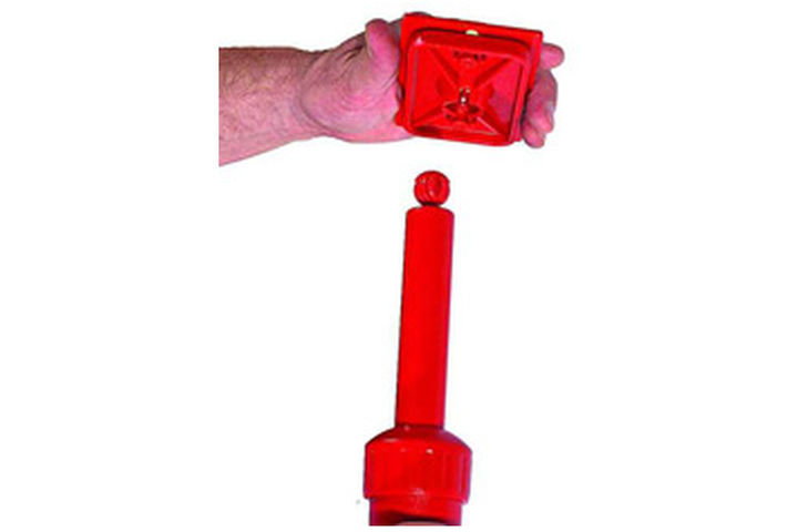 ZipWall Dichtschienen - Aufbauanleitung Je Dichtschiene ist eine Teleskopstange erforderlich. Die Kopfplatte durch Hochziehen entfernen und Adapter für Dichtschiene aufsetzen