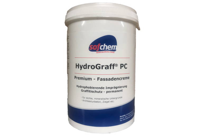 NEU: sofchem HydroGraff PC Premium Fassaden-Creme - innovative Hydrophobierungs-Creme und permanenter Graffitischutz in einem Produkt!