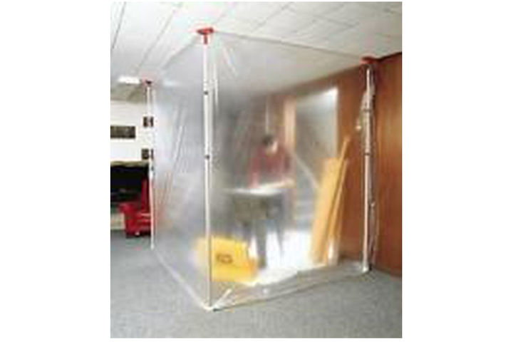 ZipWall Reissverschluss - Aufbauanleitung Nach der Installation der Schutzwand festlegen, wo die Öffnung platziert werden soll.