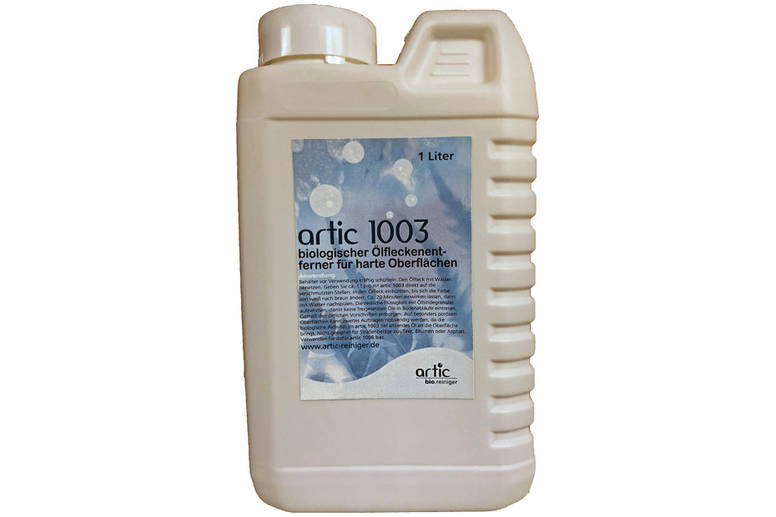 artic 1003 - Nettoyant biologique pour taches d'huile sur les surfaces dures tels que la pierre, le béton, les carrelages, etc. En profondeut de long durée.