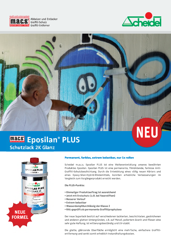 Scheidel Eposilan 2K-Schutzlack - Produktblatt