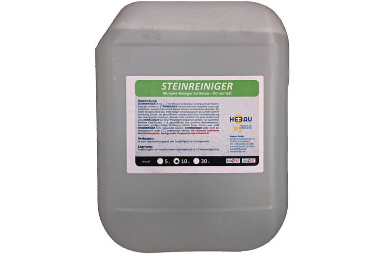 Hebau Steinreiniger Hebau Steinreiniger - saurer Allroundreiniger für Beton und Naturstein.